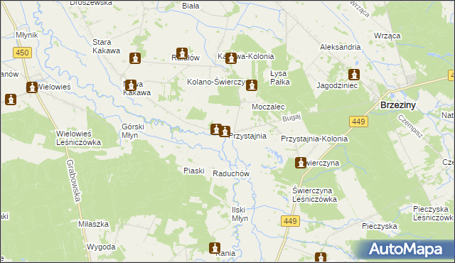 mapa Przystajnia, Przystajnia na mapie Targeo