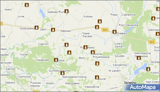 mapa Przywitowo, Przywitowo na mapie Targeo