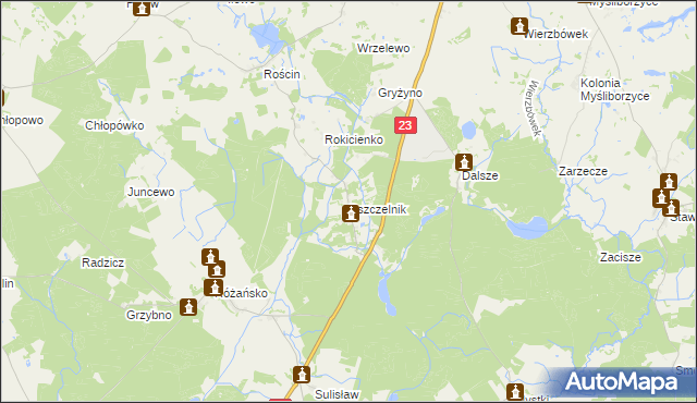 mapa Pszczelnik, Pszczelnik na mapie Targeo