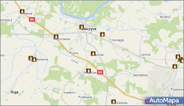 mapa Rachów, Rachów na mapie Targeo