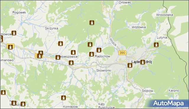 mapa Radochów, Radochów na mapie Targeo