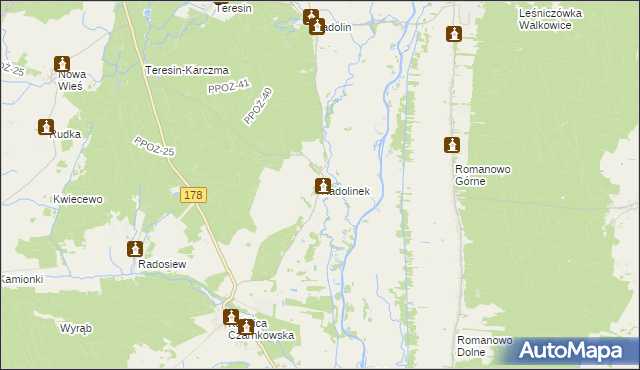 mapa Radolinek, Radolinek na mapie Targeo