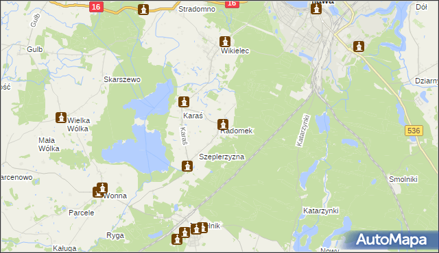 mapa Radomek gmina Iława, Radomek gmina Iława na mapie Targeo