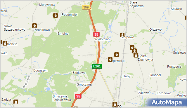 mapa Radomicko gmina Lipno, Radomicko gmina Lipno na mapie Targeo