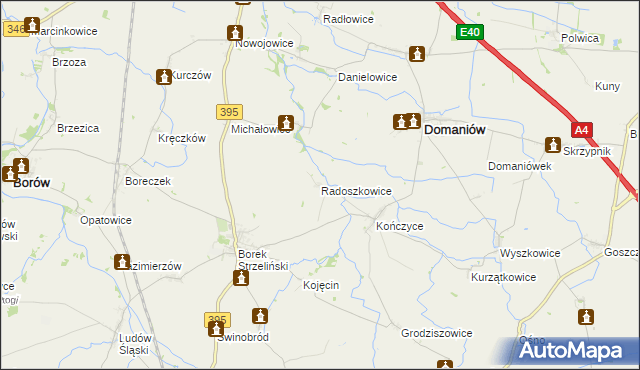 mapa Radoszkowice, Radoszkowice na mapie Targeo