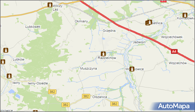 mapa Radziechów, Radziechów na mapie Targeo