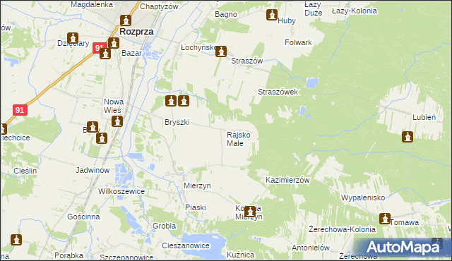 mapa Rajsko Małe, Rajsko Małe na mapie Targeo