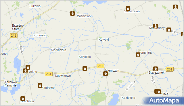 mapa Rakowo gmina Damasławek, Rakowo gmina Damasławek na mapie Targeo