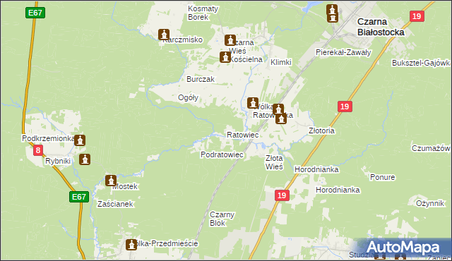 mapa Ratowiec, Ratowiec na mapie Targeo