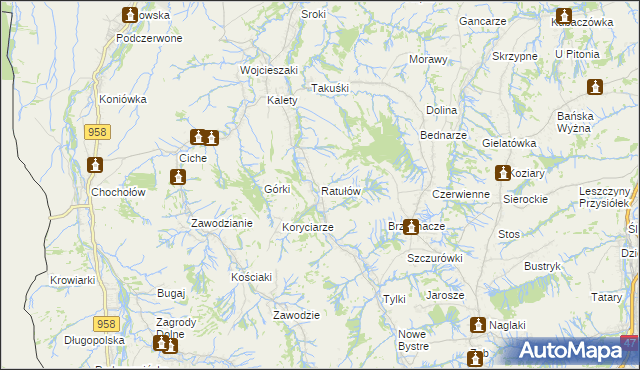 mapa Ratułów, Ratułów na mapie Targeo