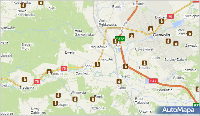 mapa Rębków, Rębków na mapie Targeo