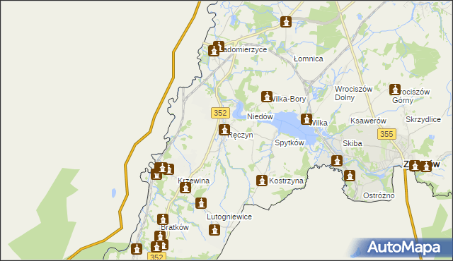 mapa Ręczyn, Ręczyn na mapie Targeo