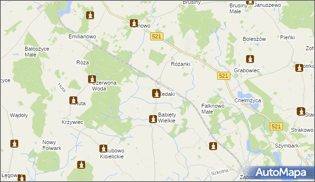 mapa Redaki, Redaki na mapie Targeo