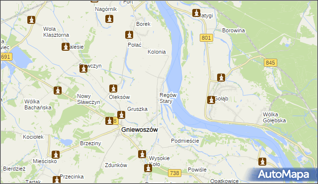 mapa Regów Stary, Regów Stary na mapie Targeo