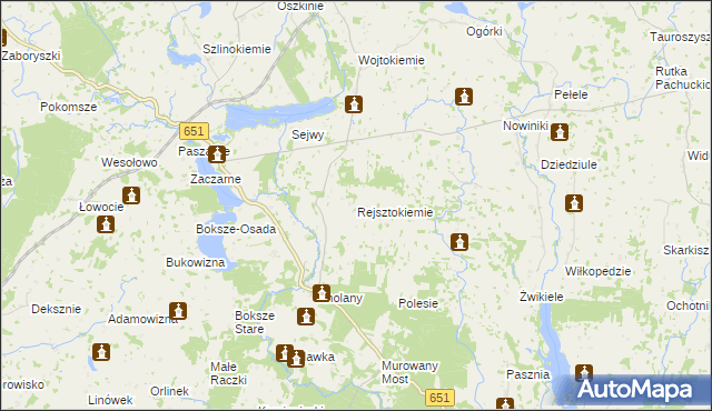 mapa Rejsztokiemie, Rejsztokiemie na mapie Targeo