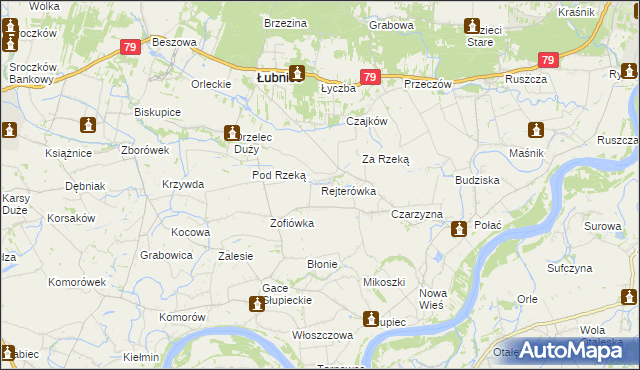 mapa Rejterówka, Rejterówka na mapie Targeo