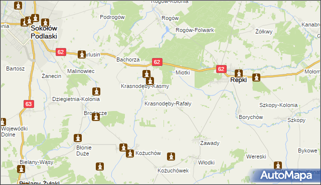 mapa Remiszew Mały, Remiszew Mały na mapie Targeo