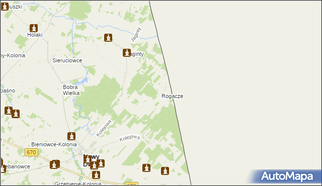 mapa Rogacze gmina Nowy Dwór, Rogacze gmina Nowy Dwór na mapie Targeo