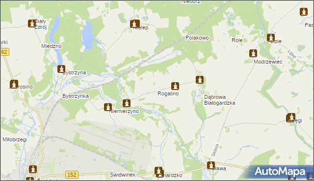 mapa Rogalino, Rogalino na mapie Targeo