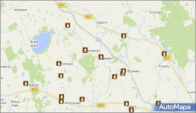 mapa Rogiedle, Rogiedle na mapie Targeo