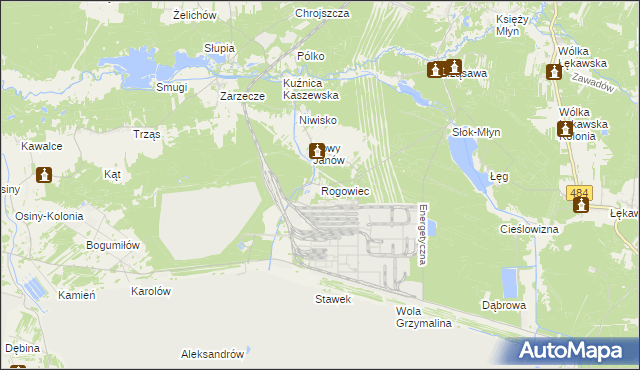 mapa Rogowiec, Rogowiec na mapie Targeo