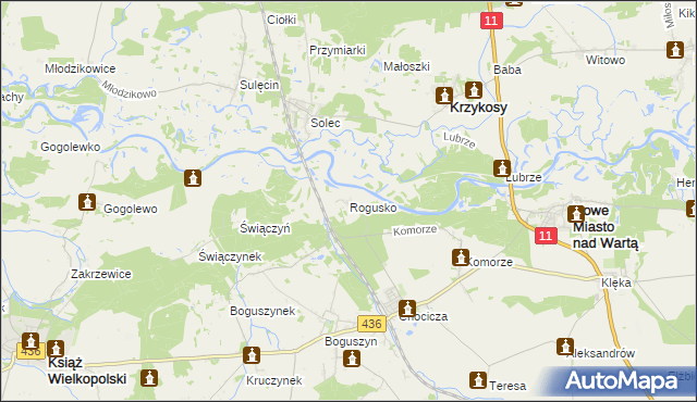 mapa Rogusko, Rogusko na mapie Targeo