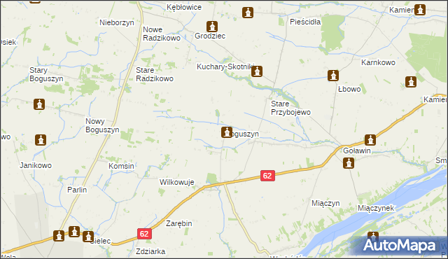 mapa Roguszyn gmina Czerwińsk nad Wisłą, Roguszyn gmina Czerwińsk nad Wisłą na mapie Targeo