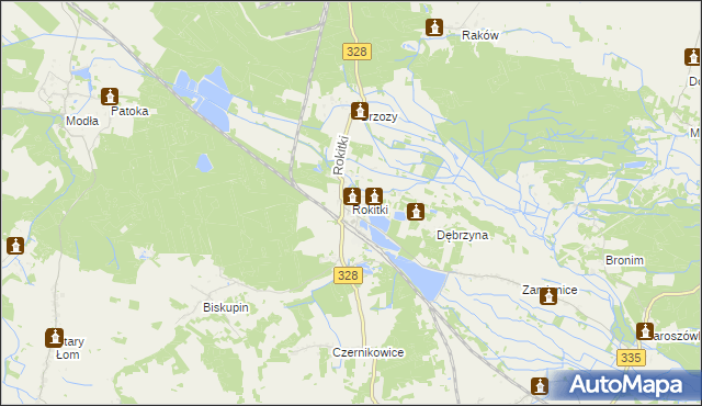 mapa Rokitki gmina Chojnów, Rokitki gmina Chojnów na mapie Targeo