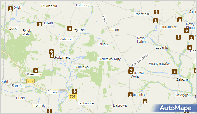 mapa Rokitnica-Kąty, Rokitnica-Kąty na mapie Targeo