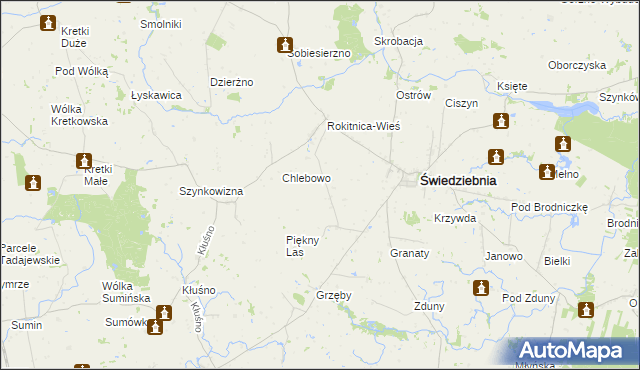 mapa Rokitnica Nowa, Rokitnica Nowa na mapie Targeo