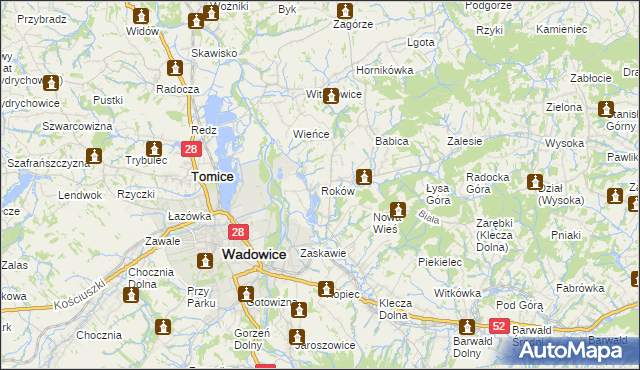 mapa Roków, Roków na mapie Targeo