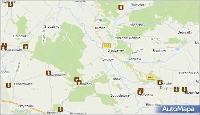 mapa Rokutów, Rokutów na mapie Targeo