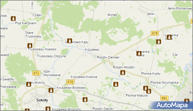 mapa Roszki-Ziemaki, Roszki-Ziemaki na mapie Targeo