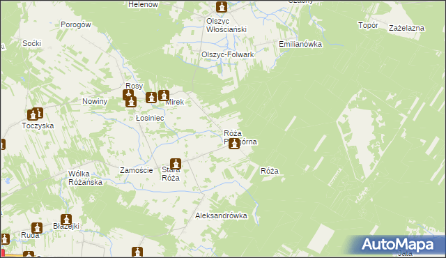 mapa Róża Podgórna, Róża Podgórna na mapie Targeo