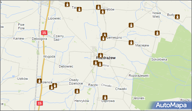 mapa Rozdrażew, Rozdrażew na mapie Targeo