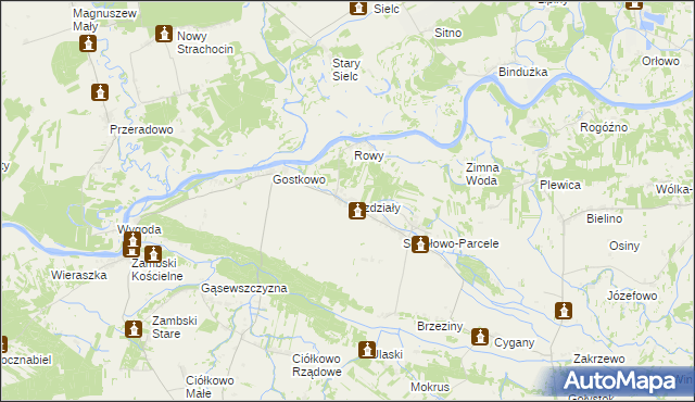 mapa Rozdziały, Rozdziały na mapie Targeo