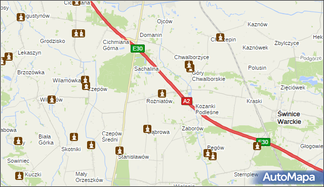 mapa Rożniatów-Kolonia, Rożniatów-Kolonia na mapie Targeo