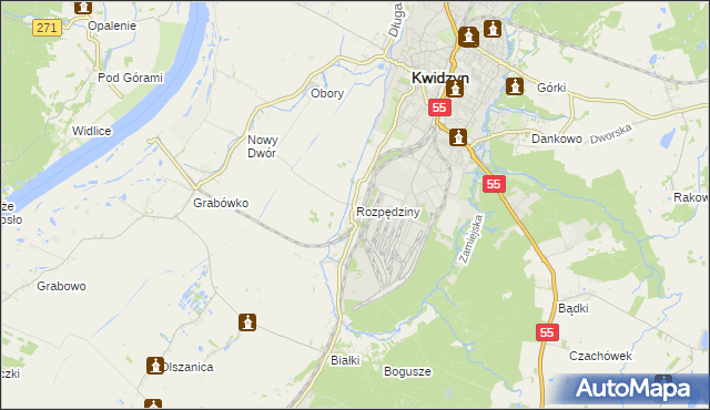 mapa Rozpędziny, Rozpędziny na mapie Targeo