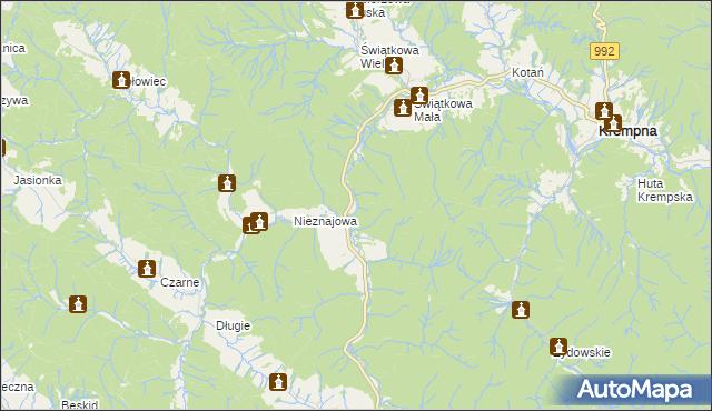 mapa Rozstajne, Rozstajne na mapie Targeo