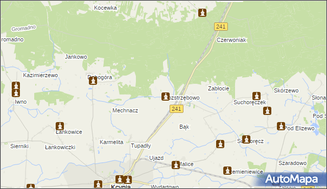 mapa Rozstrzębowo, Rozstrzębowo na mapie Targeo