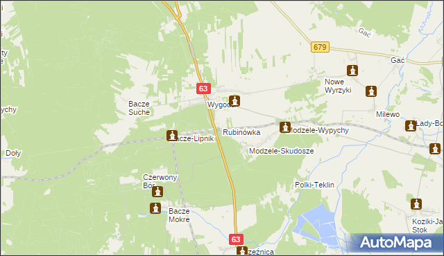 mapa Rubinówka, Rubinówka na mapie Targeo