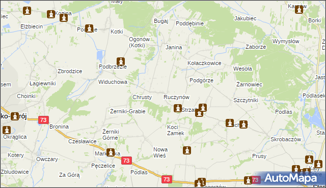 mapa Ruczynów, Ruczynów na mapie Targeo