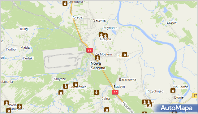 mapa Ruda Łańcucka, Ruda Łańcucka na mapie Targeo