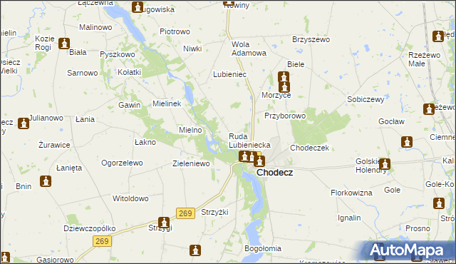 mapa Ruda Lubieniecka, Ruda Lubieniecka na mapie Targeo