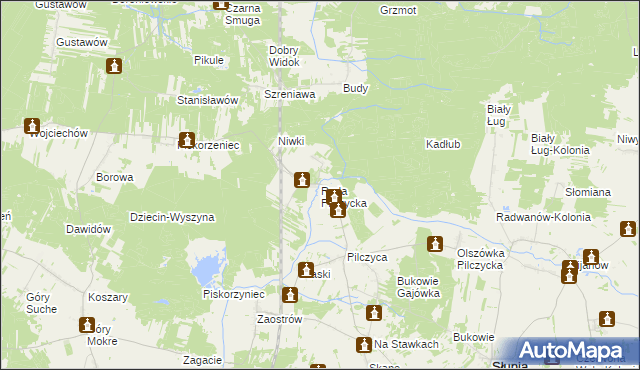 mapa Ruda Pilczycka, Ruda Pilczycka na mapie Targeo