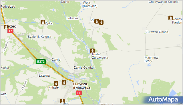 mapa Ruda Żurawiecka, Ruda Żurawiecka na mapie Targeo