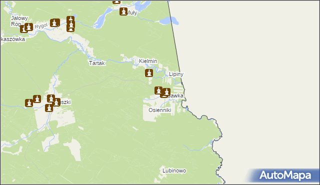 mapa Rudawka gmina Płaska, Rudawka gmina Płaska na mapie Targeo