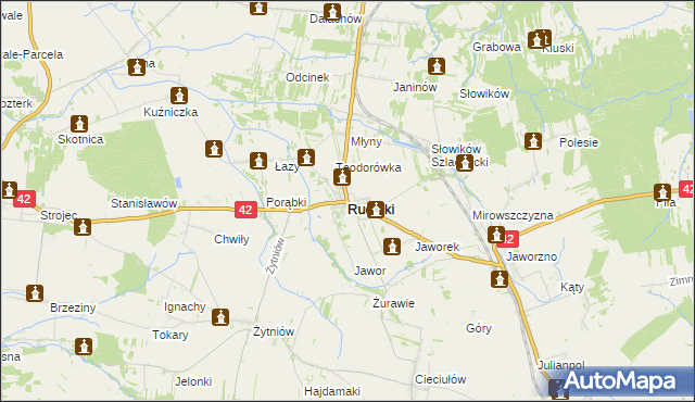 mapa Rudniki powiat oleski, Rudniki powiat oleski na mapie Targeo