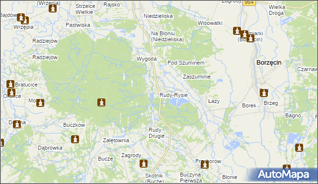 mapa Rudy-Rysie, Rudy-Rysie na mapie Targeo