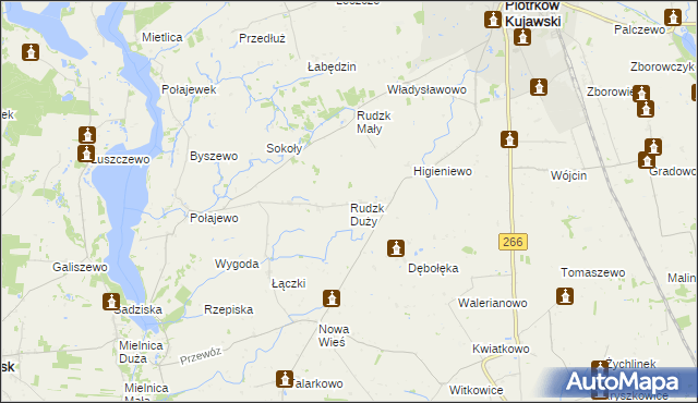 mapa Rudzk Duży, Rudzk Duży na mapie Targeo